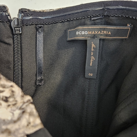 BCBGMaxazria Python Print Shana Strapless Bustier Silk Blend Mini Dress - Picture 9 of 12